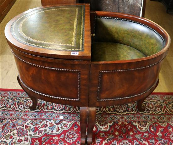 Mahogany enclosed desk combined